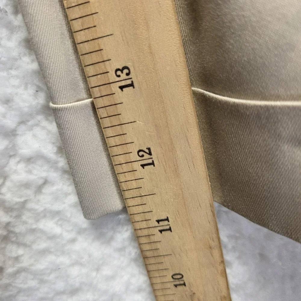 T. Harris Dress Pants Mens 36x30 Beige Pleated Cuffed Chino Regular Fit